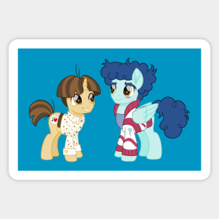 Curly Winds and Wiz Kid ponies dressed Sticker